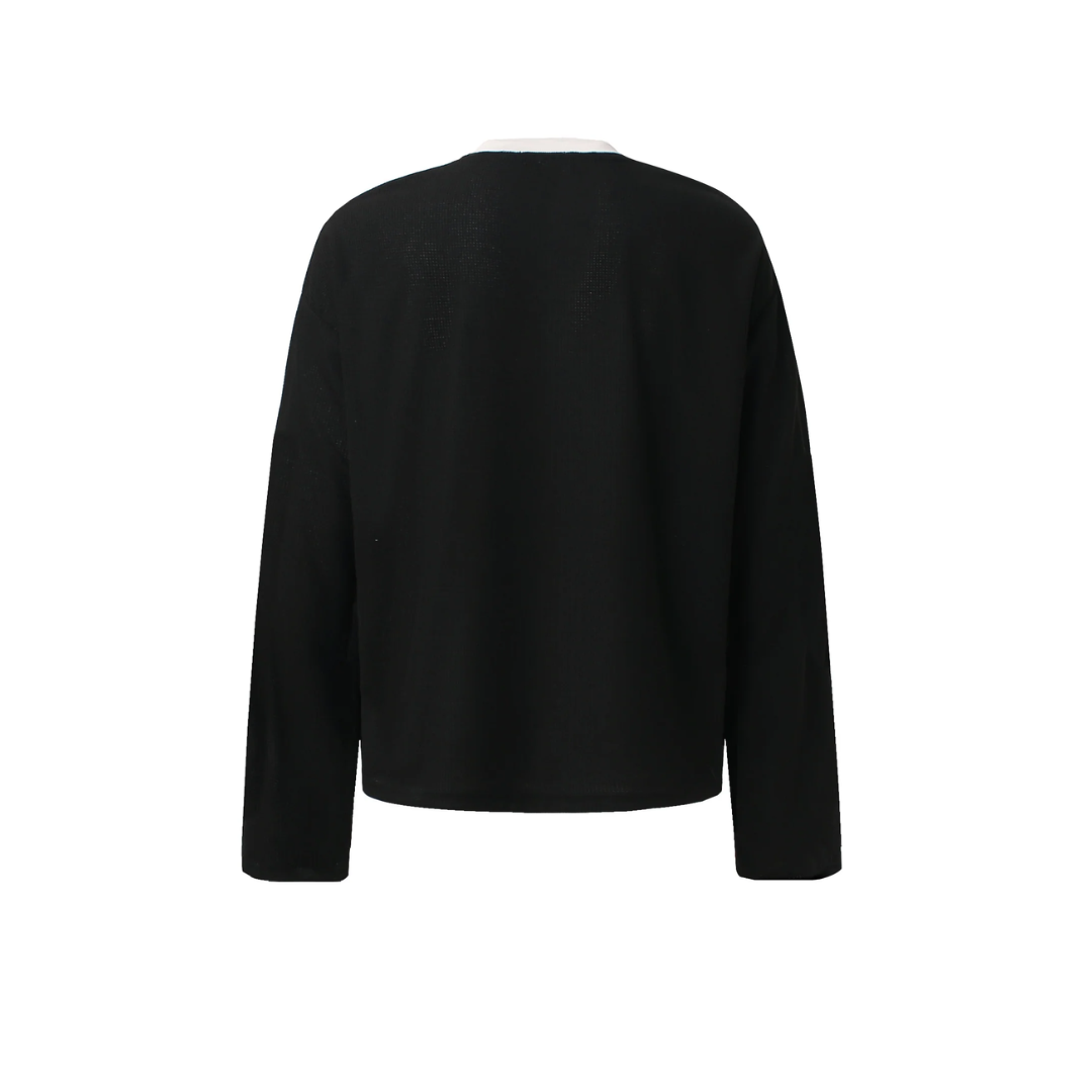 Vintage Varsity Longsleeve – Black