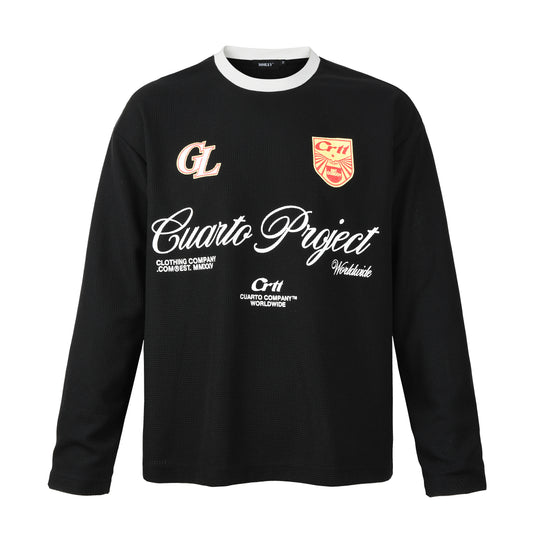 Vintage Varsity Longsleeve – Black