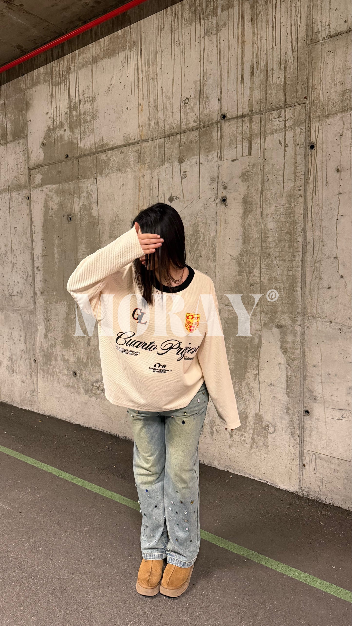 Vintage Varsity Longsleeve – Black
