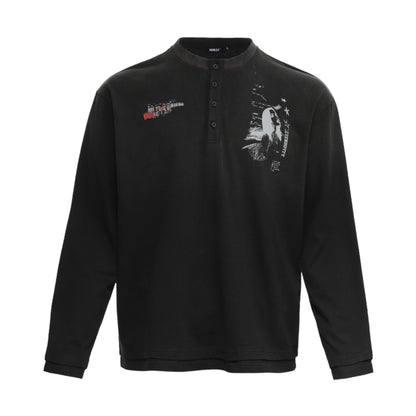 Distress Henley Longsleeve