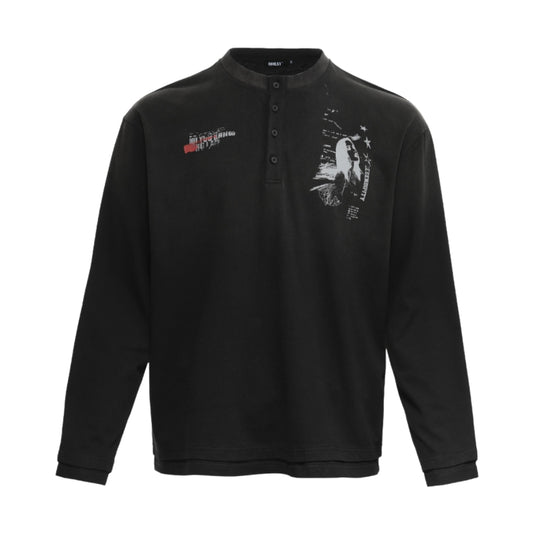 Distress Henley Longsleeve